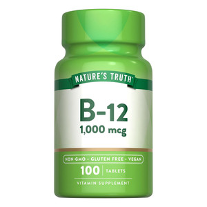 Natures Truth B12 Vitamin 1000mcg Vitamin Supplements Tablets Support Energy Metabolism 100Ea