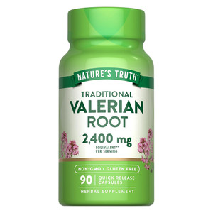 Natures Truth Valerian Root 2400mg Herbal Supplement Capsules Support Calmness 90Ea