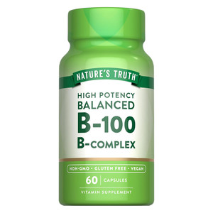 Natures Truth Vitamin B 100 Complex Vitamin Supplement Capsules Support Energy Metabolism 60Ea