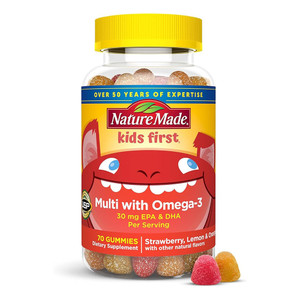 Natures Maid Kids First Multi Vitamin with Omega 3 Fatty Acids Gummies Fruit Flavor 70Ea