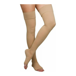 Loving Comfort Surgical Weight Thigh High 20 to 30Mmhg Closed Toe Unisex Beige Extra Large, 1 Pair