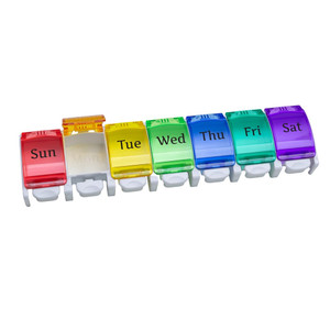Ezy Dose Push Button Weekly Pill Organizer 1Ea