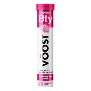 Voost Effervescent Beauty Vitamin Drink Tablets, Strawberry Kiwi, 20 Ea