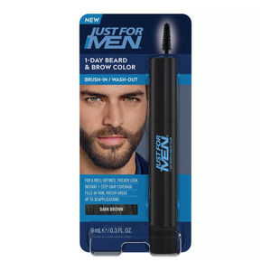 Just For Men 1 Day Temporary Beard And Brow Color, Dark Brown, 1 Ea