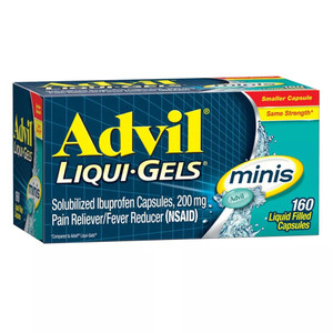 Advil Ibuprofen 200mg Pain Reliever and Fever Reducer Liquid Filled Capsules 160Ea