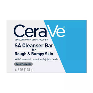 Cerave SA Cleanser Bar For Rough and Bumpy Skin with Salicylic Acid Improve Soft and Smoother Skin 4.5Oz (128g)