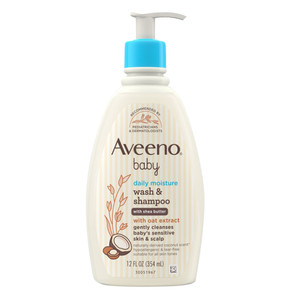 Aveeno Baby Daily Moisture 2 in 1 Body Wash and Shampoo with Shea Butter and Oat Extract 12Oz (354ml)