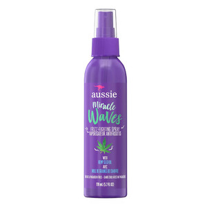 Aussie Miracle Waves Frizz Fighting Hairspray with Hemp Seed Oil Sulfate Free 5.7Oz (170ml)