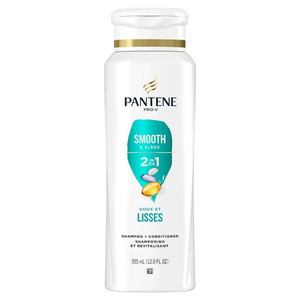 Pantene ProV Smooth and Sleek 2 in 1 Shampoo and Conditioner for Soft and Silky Hair 12Oz (355ml)