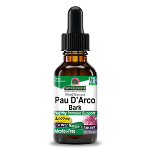 Natures Answer Pau D Arco Bark Herbal Extract Alcohol Free Supports Digestive Health 1Oz (30ml)