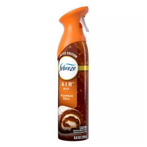 Febreze Air Mist Odor-Eliminating Air Freshener Pumpkin Roll Seasonal Refreshing 8.8Oz (250g)