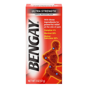 Bengay Ultra Strength Non-Greasy Topical Pain Relief Cream, 2 Oz
