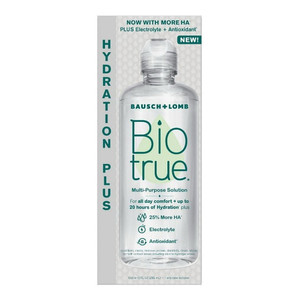 Biotrue Hydration Plus Contact Lens Solution, Lens Case Included, 10 Oz