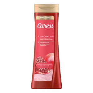 Caress Body Wash with Tahitian Pomegranate and Coconut Milk for Gentle Cleansing Moisturizing and Soft Skin 20Oz (591ml)