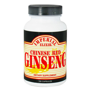 Imperial Elixir Chinese Red Ginseng Capsules Support Overall Wellness and Vitality 100Ea