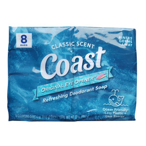 Coast Classic Scent Deodorant Soap, 4 Oz, 8 Ea