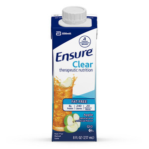 Ensure Clear Therapeutic Nutritional Drink, Apple, 8 Oz, 24 Pack Ensure Clear Therapeutic Nutritional Drink, Apple, 8 Oz, 24 Pack