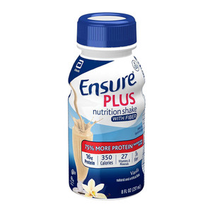 Ensure Plus with Fiber Oral Supplement, Vanilla, 8 Oz, 24 Pack