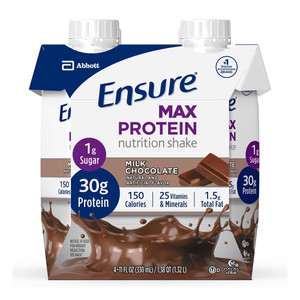 Ensure Max Protein Nutrition Shake, Milk Chocolate, 11 Oz, 4 Pack Ensure Max Protein Nutrition Shake, Milk Chocolate, 11 Oz, 4 Pack