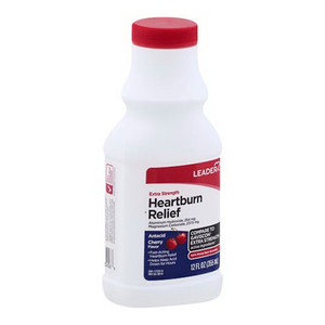 Leader Extra Strength Heartburn Relief Antacid, Cherry Flavor, 12 Oz