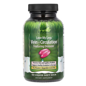 Irwin Naturals Love My Legs Vein and Circulation Liquid Softgels, 60 Ea