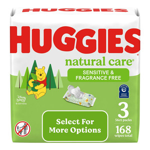 Huggies Natural Care Sensitive Baby Wipes Unscented, 168 Ea