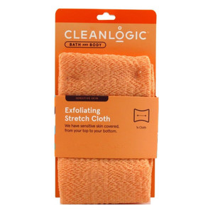 Clean Logic Bath and Body Exfoliating Stretch Cloth Sensitive Skin Gentle Exfoliating Tool 1Ea