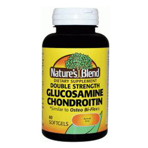 Natures Blend Double Strength Glucosamine Chondroitin Supplement Softgels Support Joint Health 60Ea