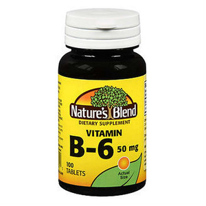 Natures Blend Vitamin B6 50 Mg Tablets, 100 Ea