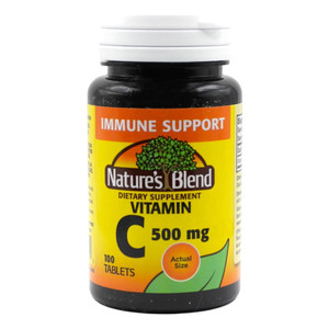Natures Blend Vitamin C 500 Mg Tablets, 100 Ea