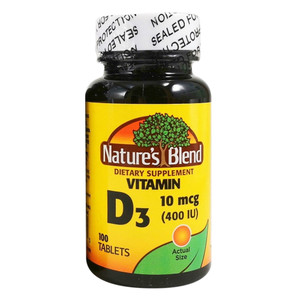 Natures Blend Vitamin D 400 Iu Tablets, 100 Ea