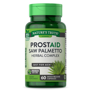 Natures Truth Vitamins Prostaid Saw Palmetto Herbal Complex Health Supplement for Men Capsules, 60 Ea
