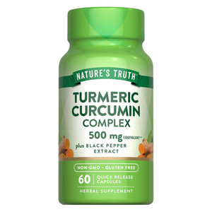 Natures Truth Turmeric Curcumin Complex 500mg Black Pepper Extract Capsules Promote Antioxidant Health 60Ea