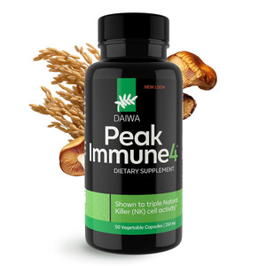 Daiwa Peak Immune 4 Enhance Immune Function and Boost Energy Levels Vegetarian Capsules 50Ea