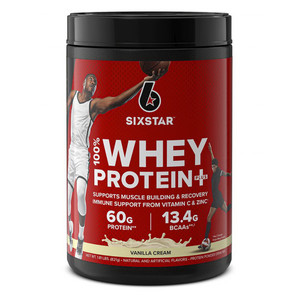 Six Star 100% Whey Protein Powder Plus, Vanilla Cream Flavor, 1.8 lbs Six Star 100% Whey Protein Powder Plus, Vanilla Cream Flavor, 1.8 lbs