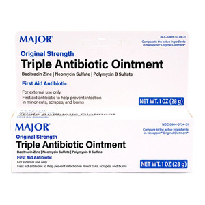 Major Original Strength Triple Antibiotic Ointment Prevent Infection Minor Cuts and Burns 1Oz (28g)