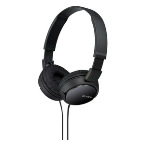 Sony MDR-ZX110 On Ear Wired Stereo Headphones, Black, 1 Ea
