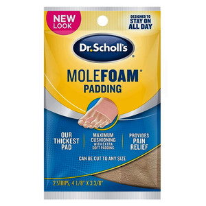 Dr. Scholls Molefoam Padding Strips for Pain Relief, 2 Ea