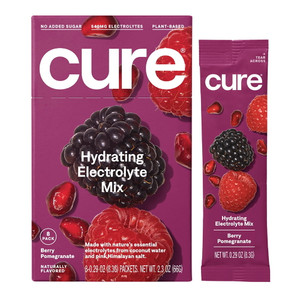 Cure Hydration Electrolyte Powder Drink Mix, Berry Pomegranate, 8 Ea Cure Hydration Electrolyte Powder Drink Mix, Berry Pomegranate, 8 Ea