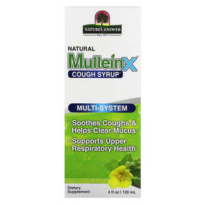 Natures Answer Mullein X Multi System Cough Syrup Supports Respiratory Function 4Oz (120ml)