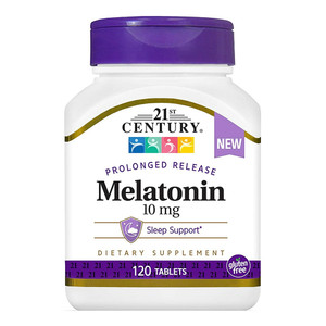 21st Century Melatonin 10 Mg Prolonged Release Dietary Supplement Tablets for Sleep Support, 120 Ea