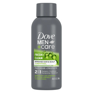 Dove Men+Care Fortifying 2-in-1 Shampoo & Conditioner Fresh and Clean Strengthen, 3 Oz