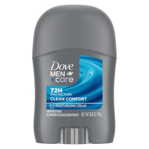 Dove Men Plus Care Antiperspirant and Deodorant Stick Moisturizing Cream Clean Comfort Protection Against Sweat and Odor 0.5Oz (14g)