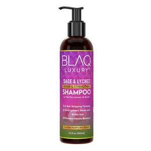 Blaq Luxury Sage and Lychee Repair and Strengthen Shampoo for All Hair Types 12Oz (355ml)
