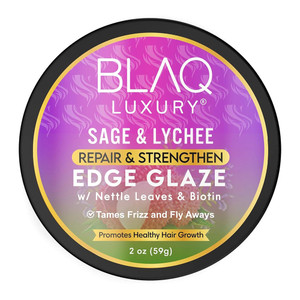 Blaq Luxury Sage and Lychee Repair and Strength Edge Glaze Strong Hold Styling Formula 2Oz (59g)