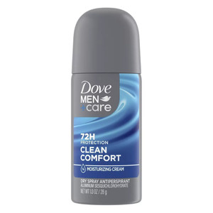 Dove Men Plus Care Clean Comfort Antiperspirant Deodorant Moisturizing Cream Dry Spray Sweat and Odor Protection 1Oz (28g)