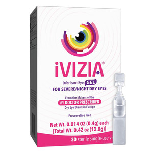 Ivizia Lubricant Eye Gel for Severe and Nighttime Dry Eye Relief, 30 Ea