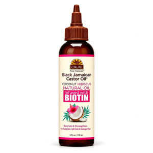 Okay Pure Naturals Black Jamaican Castor Oil Coconut Hibiscus Hair Growth Oil 4Oz (118ml)