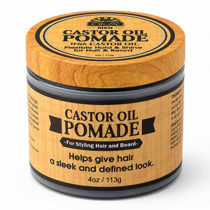 Okay Mens Castor Oil Pomade for Styling Beard and Hair 4Oz (113g)