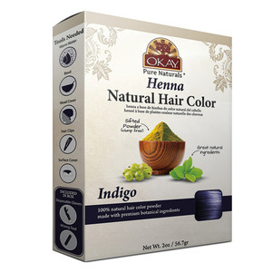 Okay Pure Naturals Indigo Herbal Henna Natural Color for Hair 2Oz (56.7g)